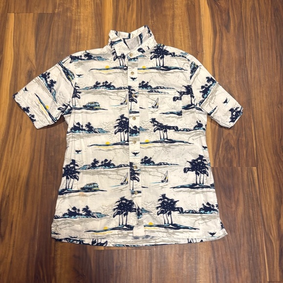 Croft & Borrow mens casual Hawaiian button up - Picture 1 of 3